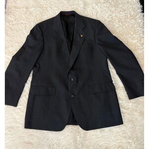 Vintage 1970 Hart Schaffner Marx Maison Black‎ Blazer Jacket Men's Suit Coat USA